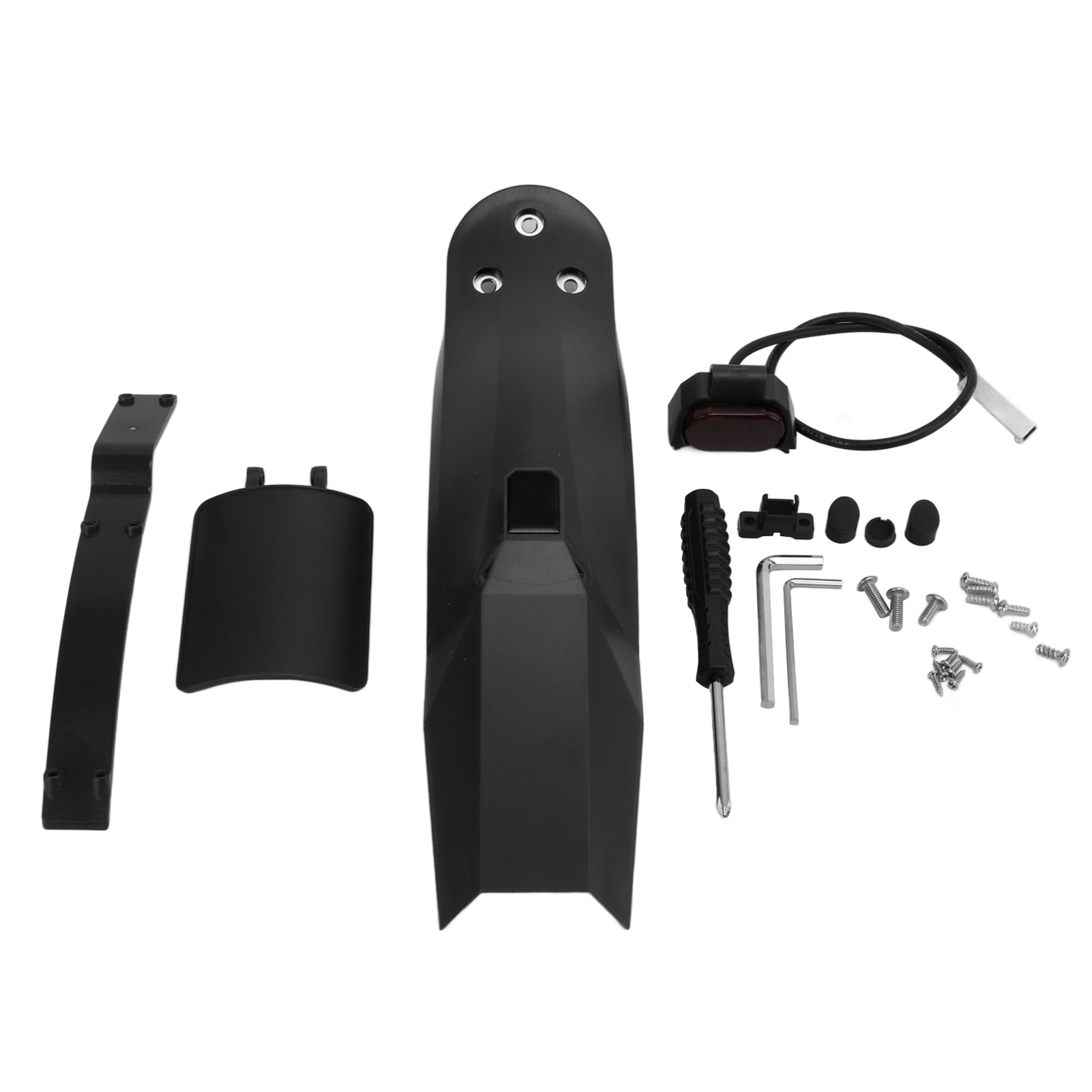 Zhikan Rücklichtset Für Xiaomi M365 Scooter-reifen Mit Kennzeichenhalterung, Schwarz