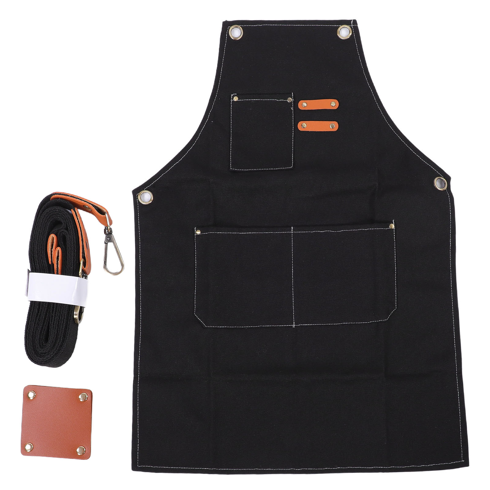 Robuste Herren-schürze Aus Canvas Mit Mehreren Taschen, Ideal Für Holzarbeiten, Gartenarbeit Und Den Service In Der Bar, Mit Verstellbarem Riemen.
