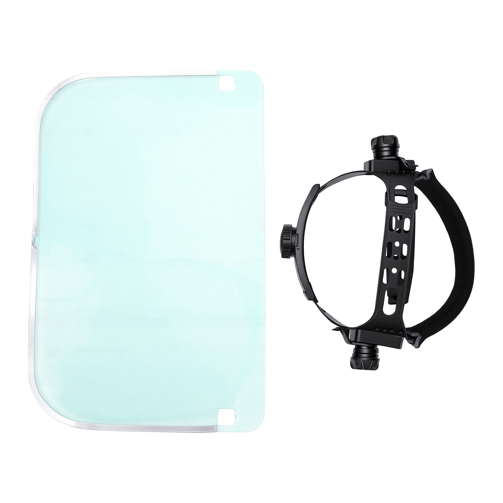 Schutzhelm Mit Transparentem Pvc-visier, Leicht Und Mit Verstellbarem Kopfband Ausgestattet, Zum Schneiden, Schleifen Und Schweißen.