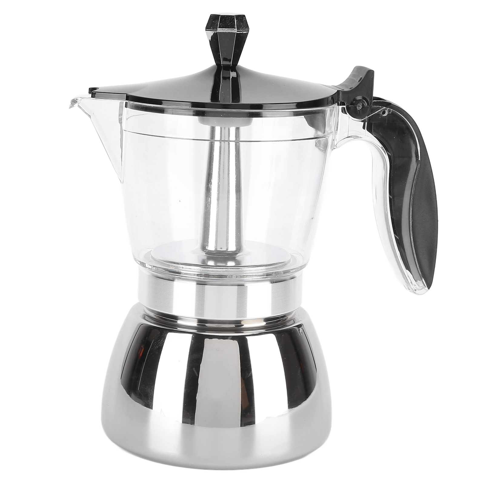 Achteckige Italienische Kaffeemaschine Aus Edelstahl, 6 Tassen, Für Die Zubereitung Von Kaffee Zu Hause, Moka-typ