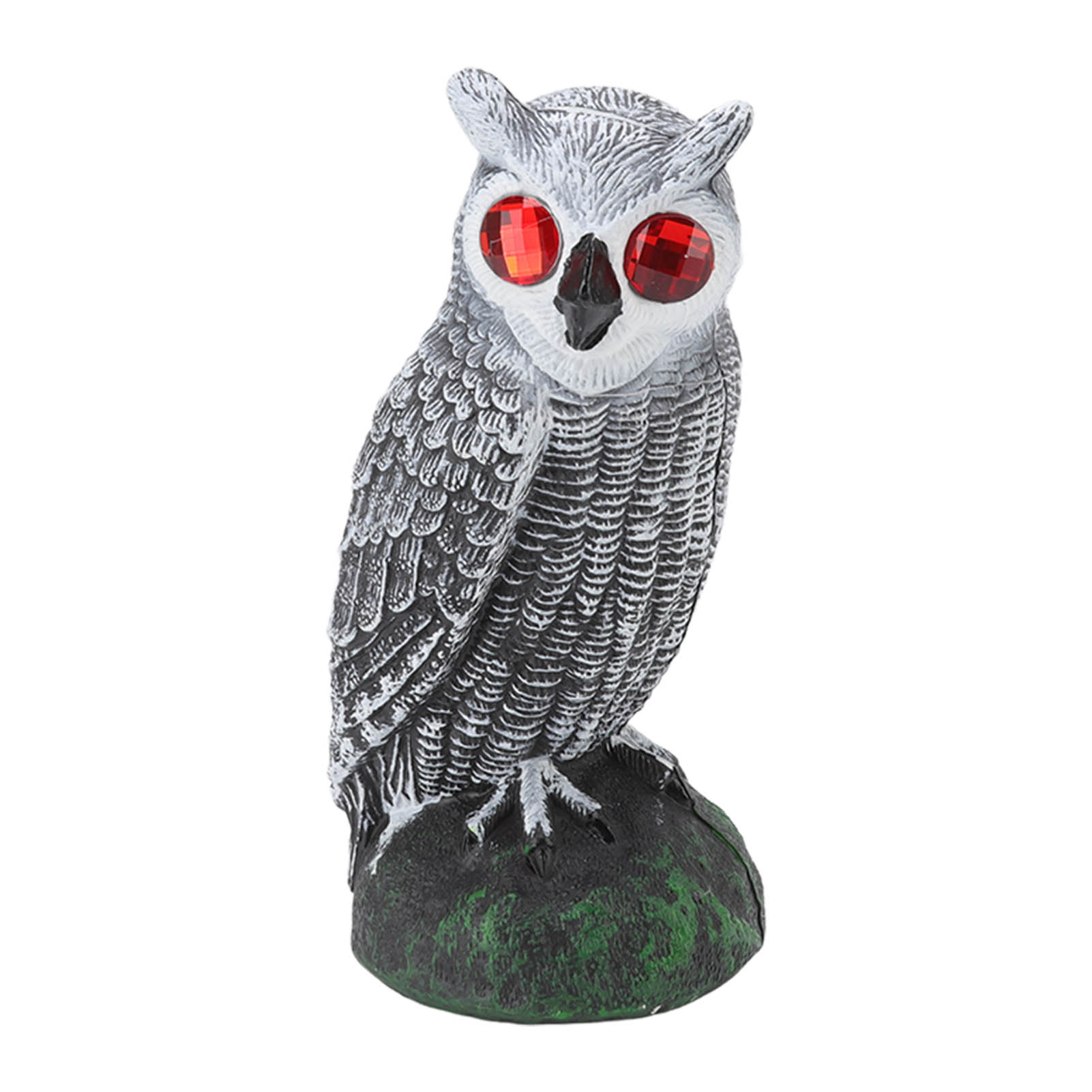 Garten-eulenabwehrgerät Aus Kunststoff Mit Roten Augen, Feinen Details, Strapazierfähig, Schlichtes Weißes Katzen-ellbogen