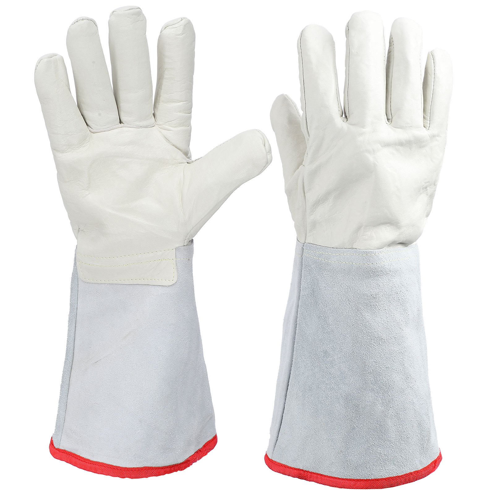 Wasserdichter, Flexibler Und Komfortabler Schutzhandschuh Mit Einer Verschleißfesten Rindslederschicht, Ergonomisch Geformt Und Entwickelt Für Kryogene Umgebungen Mit Flüssigem Stickstoff.