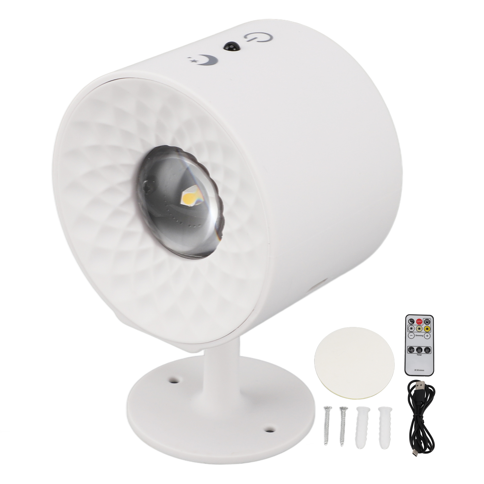 Led-wandleuchte, Weiße Lampe, Batteriebetrieben, Magnetische Drehung, 3 Farben, Touch-bedienung, Fernbedienung, Leuchte