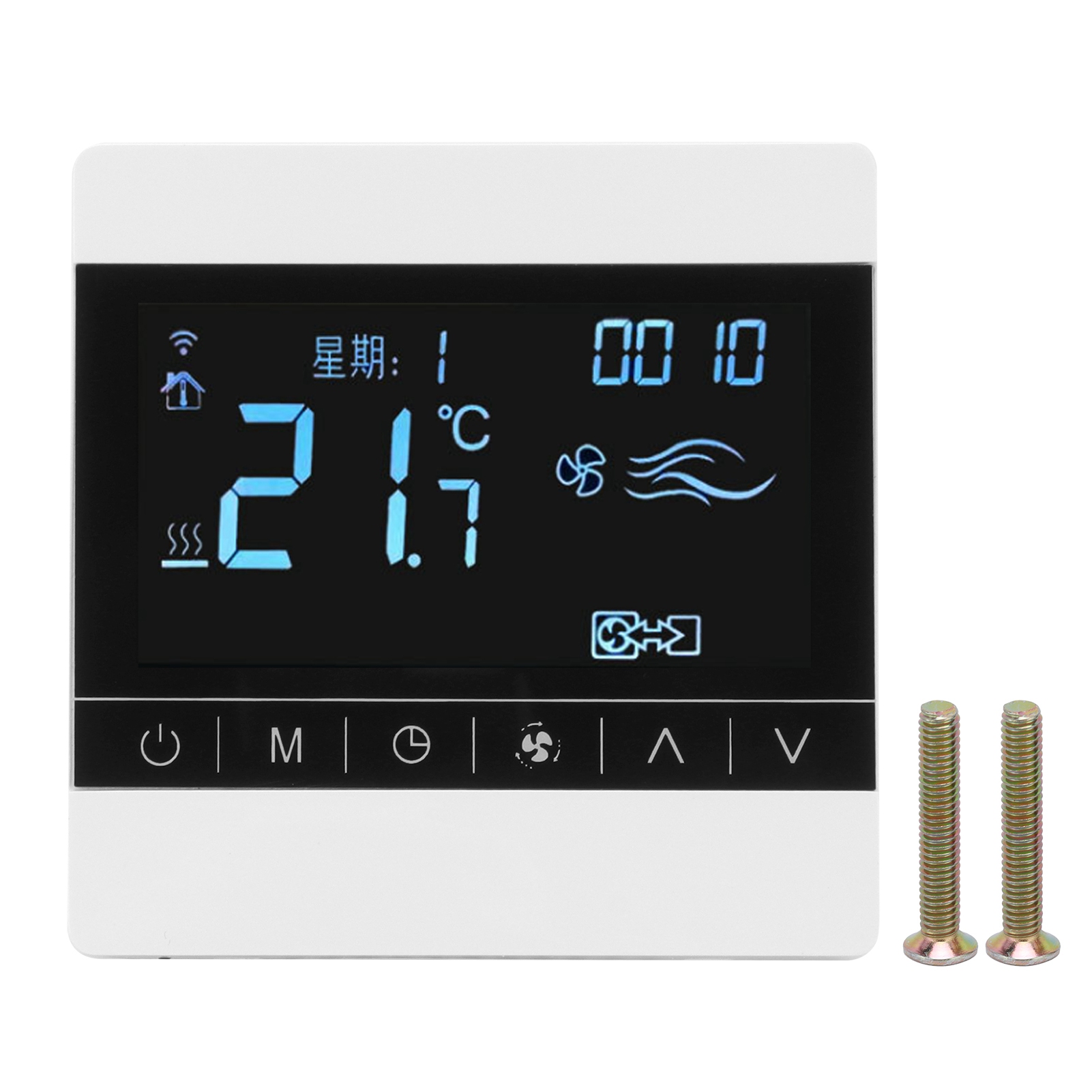 Lcd-thermostat Für Ventilator-/konvektor-klimaanlagen, Bedienfeld, Intelligenter Temperaturregler Für Zuhause, 220 V Wechselstrom