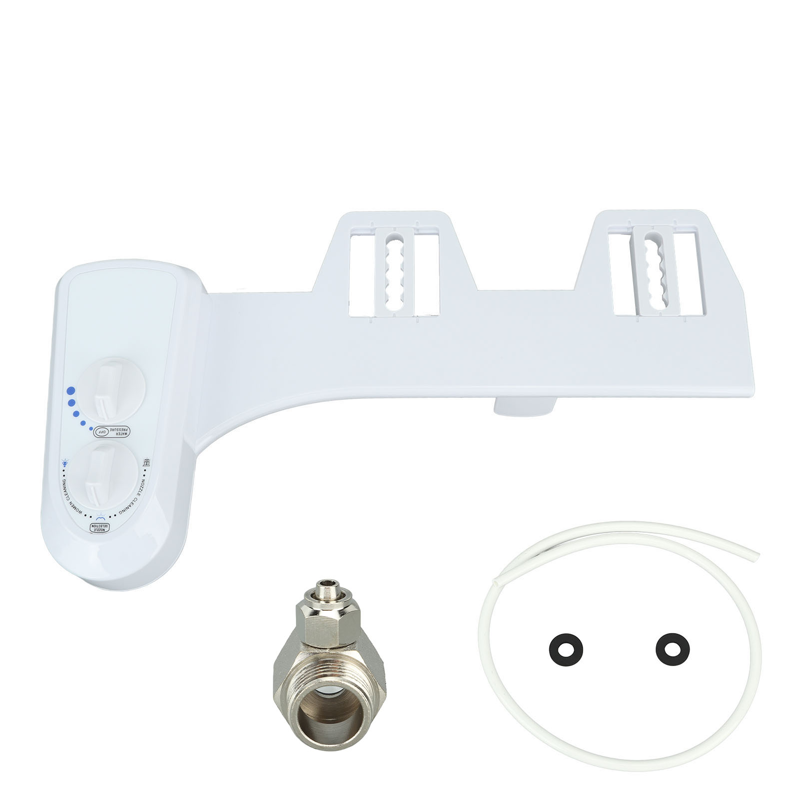 Selbstreinigender Bidetaufsatz, Doppeldüse, Einstellbarer Wasserdruck, Kaltwasser Für Die Intimhygiene 9/16