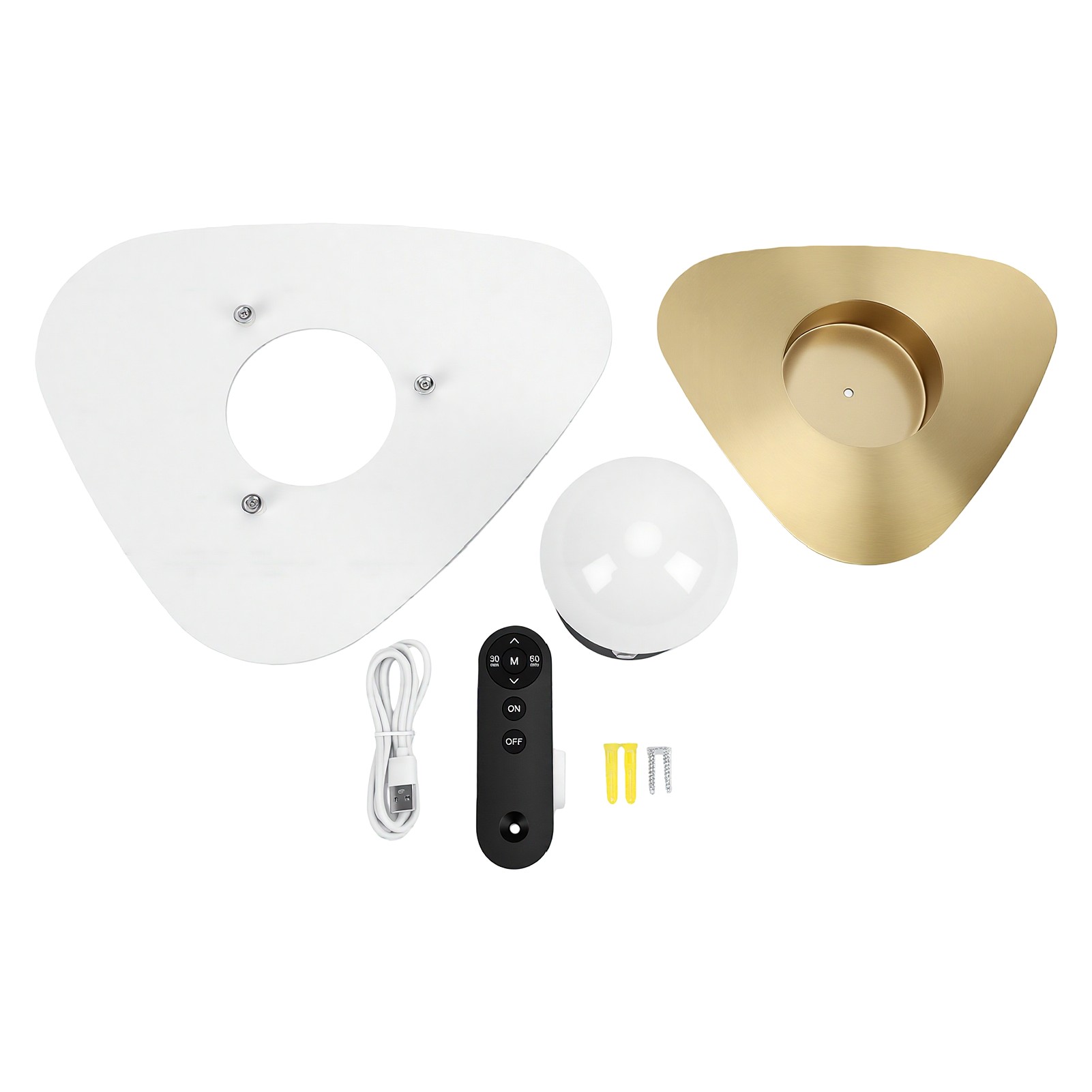 Dimmbare Led-wandleuchte Mit 3000k, Fernbedienung, Wiederaufladbar, Für Schlafzimmer, Wohnzimmer Und Büro (weiß).