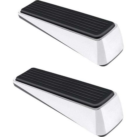 2er-set Robuste Türstopper Für Ecktüren, Design Aus Zinklegierung Mit Gummibasis