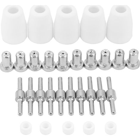 30-teiliges Verbrauchsmaterial-set Für Plasmafackel Pt-31xt: Düse, Elektrode, Schutzkappe Und Wirbelring.