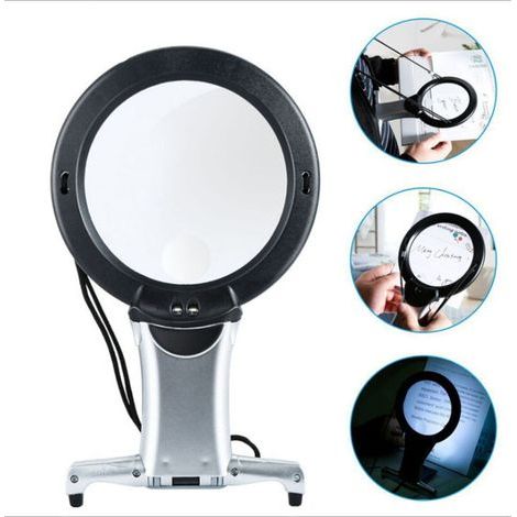 Vergrößerungsglas Für Hals Und Tisch, 6-fache Vergrößerung, Freihändige Lupe Mit Led-beleuchtung Und Arm Für Näharbeiten, Schmuck, Hobby, Kreuzstichreparatur, Kunst Und Handwerksobjekte