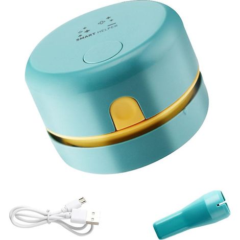 Mini-usb-staubsauger Für Den Schreibtisch, Einstellbare Starke Saugleistung, Wiederaufladbar, Zur Reinigung Von Computer Und Tastatur