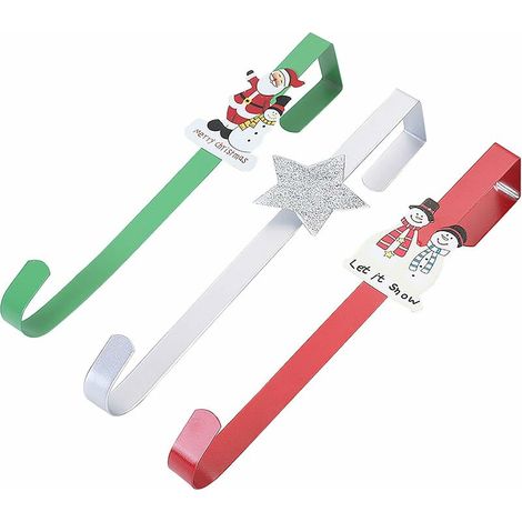 3er-pack Metallhaken Für Weihnachtskranz, Weihnachtsbaumdekoration, Tür, Wand, Haus, Büro