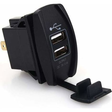 5v 3,1a Usb-ladegerät-adapter Mit 2 Universellen Schnelllade-usb-anschlüssen, Dc 12v-24v Steckdose Für Motorrad, Auto Und Boot Mit Blauer Led