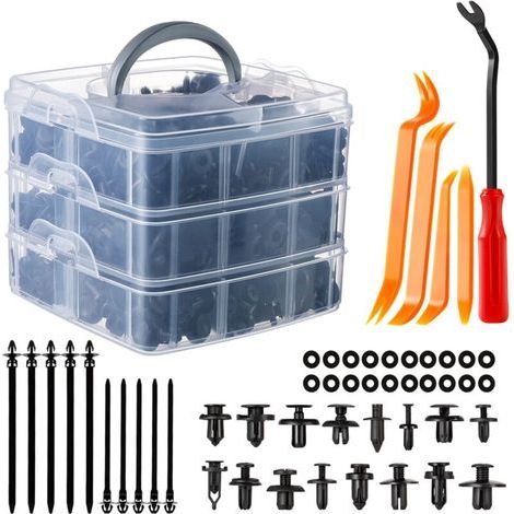 665-teiliges Auto-clip-set – 16 Typen Für Panel- Und Verkleidungsbefestigungen – Vibrationsbeständiges Nylon – Aufbewahrungsbox Inklusive