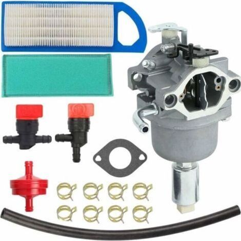 Vergaser Für Briggs & Stratton 594593 591731 590400 796078 498811 794161 795477 Motor 14,5ps - 21ps, Einstellsatz Mit Dichtung, Luftfilter Und Kraftstoffleitung