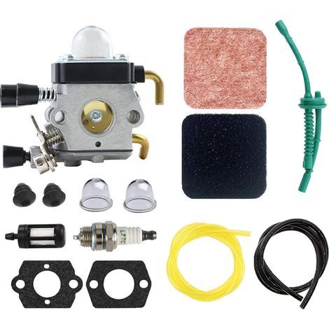 Vergasersatz Für Rasenmäher, Passend Für C1q-s66 C1q-s186 Stihl Fs75 Fs80r Fs85r, Umfasst Ein Komplettes Zubehörset Für Den Vergaser
