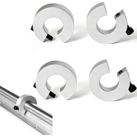 Satz Von 4 Linearschienen-anschlägen Sbr Sbr20 - Befestigungsring Für Linearschiene Sbr20 - 20 Mm - Für Linearschiene Sbr20 - Cnc-teile - Wellenbegrenzungswerkzeug - Befestigungsring Aus Legierung