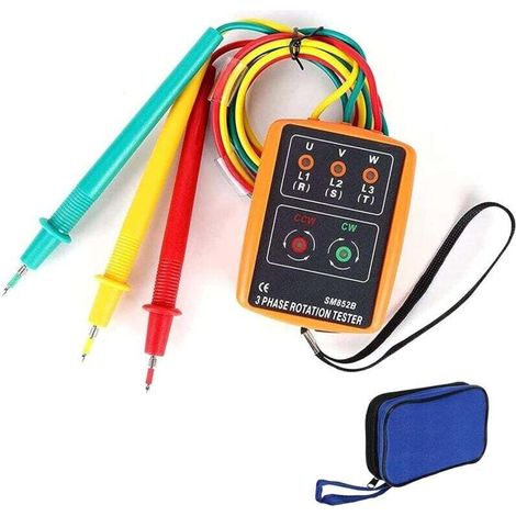 3-phasen-ac60v 600v Messgerät Drehfeldprüfer, Sm-852b Mit Krokodilklemmen Und Led-anzeige Summer-tester