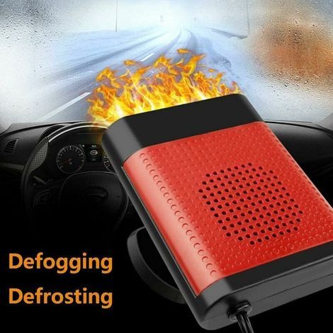 12v 150w 2-in-1 Auto-enteiser Für Windschutzscheibe – Tragbarer, Um 360° Drehbarer Autolüfter Mit Saugnapf Und Ladekabel