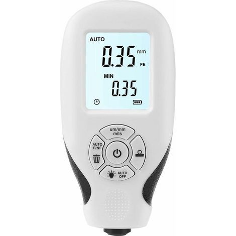 Lackdickenmessgerät, Autolack-tiefenmesser Mit Lcd-bildschirm, Automatische Kalibrierung, Tragbares Lackdickenmessgerät Für Gebrauchtwagenkäufer (weiß)