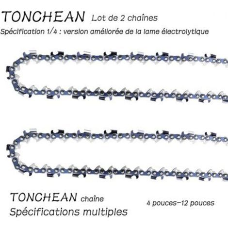 Führungs- Und Kettensatz Für Kettensägen, 2er-pack Niedrig-rückschlag-ketten 1/4" 32 Glieder Für Kettensägen (5 Zoll) – 16-schnitt-abschnitte – Verbesserte Galvanisierte Schiene