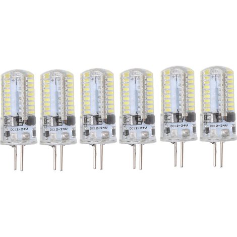 Jeffergarden 6 Stück Gy6.35 Led-lampe 5w Ac 12v Warmweiß 2700-3000k Weiß 6000-6500k 500lm 72led Lampen Für Büro Und Zuhause Reinweiß
