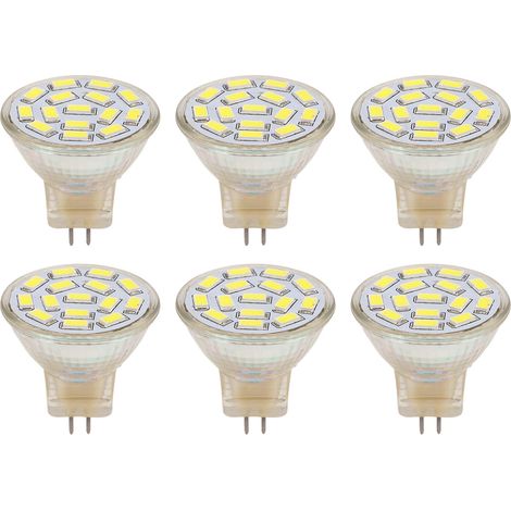 Jeffergarden 6er Pack Gu4 Led-lampen 270lm 15led Energiesparlampe Mr11 Schienenlampenperlen 12v 3w Weißlicht 6000k