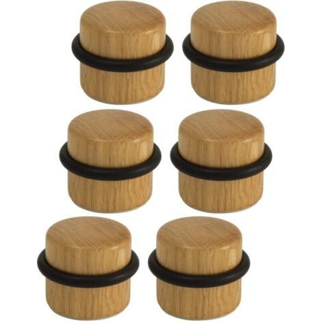 Türstopper – Selbstklebende Holztürpuffer Für Böden – Tür- Und Wandschutz – 6er-pack (eiche)