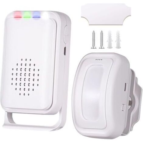 Bunthaus Bewegungsmelder Türklingel Für Geschäftseingang, Durchgang, Bewegungsmelder Alarm, Kabelloser Außenalarm, Kabelloses Hausalarmsystem, 1 Sensor Und 1