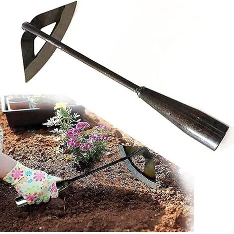 Gartenharke, Hohlhacke, Gartenpflanzwerkzeug, Tragbarer Bodenbelüfter, Gartengerät, Hohlhacke Aus Gehärtetem Stahl
