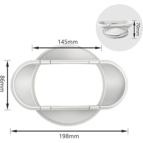 Flache Düsen-schnittstelle Für Abluftschlauch Von Mobiler Klimaanlage, 130/150 Mm, Universelles Zubehör