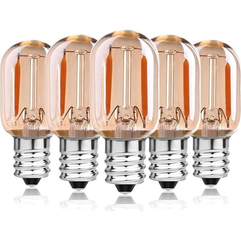 1w E14 Led-glühfadenlampen, Entspricht 10w, T22 Glühbirne Für Dunstabzugshaube, Kühlschrank, Kristallleuchter, Salzlampen, Kinder-nachtlicht, Röhrenförmig Warmweiß 2200k, Nicht Dimmbar, Dekorative Bir