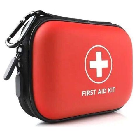 Mini-erste-hilfe-set, Kleines, Wasserdichtes, Hartes Etui, Ideal Für Reisen, Outdoor, Zuhause, Büro, Camping, Wandern Und Auto (rot)