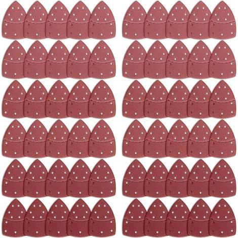 60 Schleifblätter Für Schwingschleifer, Dreieckige Schleifpads Für Mausschleifer, Schleifpapier Für Bosch Multi-sander, 11 Löcher, Körnungen 40/60/80/120/180/240 Gemischt