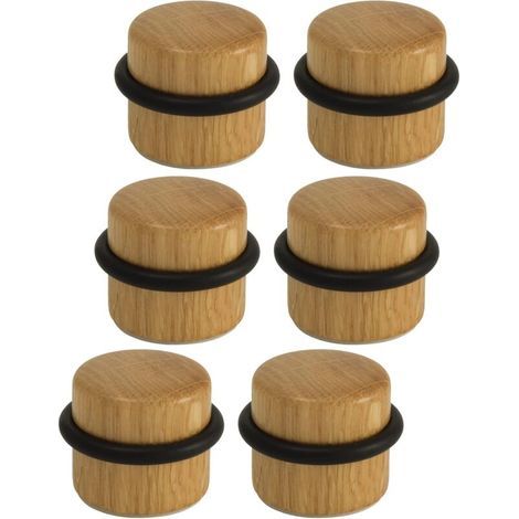 Türstopper – Selbstklebende Holztürstopper Für Den Boden – Türpuffer Zum Schutz Von Türen Und Wänden – 6er-pack (sapelli-holz)