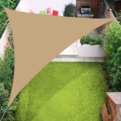 Dreieckiges Sonnensegel, 98% Uv-schutz Abdeckung Für Den Außenbereich, Garten, Rasen, Terrasse, Sand, 3,6x3,6x3,6