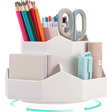 Drehbarer 360° Stiftehalter Und Schreibtisch-organizer Mit 9 Fächern, Große Kapazität Für Stifte Und Schreibwaren
