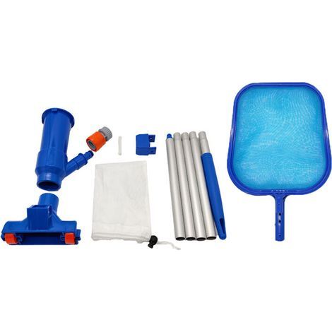 Poolstaubsauger, Mini Tragbarer Staubsauger Zubehör Mit 5-teiligem Stangenset Und Netzbeuteln, Reinigungsset Für Die Reinigung Von Oberirdischen Thermalpools