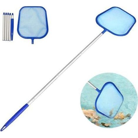 Poolkescher, Poolkescher Mit Verstellbarem Teleskopstiel Von 105 Cm Zur Reinigung Von Pools, Brunnen Und Teichen
