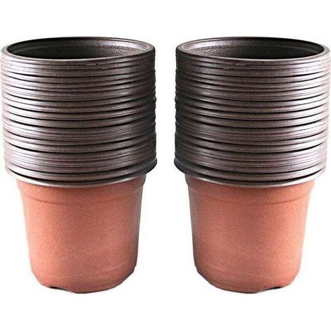 Übertopf-set, 100 Kunststofftöpfe Für Aussaat Und Pflanzen, 10 Cm