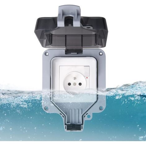 Wasserdichte Steckdose Ip66, Wasserdichte Außensteckdose Für Die Wandmontage, Staubdichtes Wandsteckdosengehäuse Für Innen- Und Außenbereich (mit Schalter, B)
