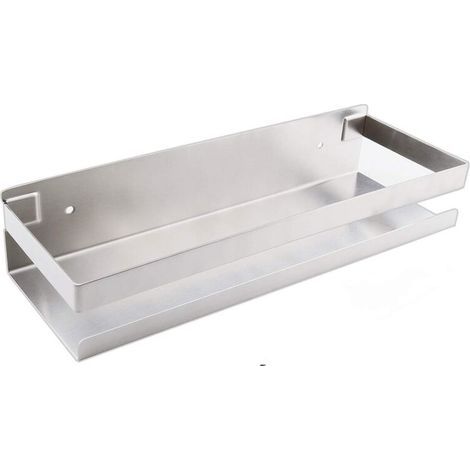Wandregal Für Badezimmer, Badaccessoires 20-40 Cm, Gebürstetes Silber, Modernes Badregal Für Küche, Dusche, Shampoo, 30 Cm