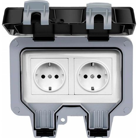Ip66 Wasserdichte, Staubdichte Wandsteckdose Nach Deutscher Norm, 220-250v, 16a, 100mo, 50mh, Steckdose Mit Weiblichem Und Männlichem Stecker, Wasserdicht – Design