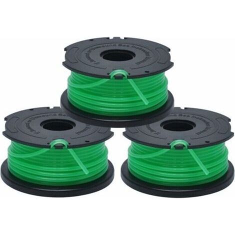 Ersatzspulen Für Rasentrimmer, Automatische Spule, 3 X 6 M Widerstandsfähiges Nylonfaden, Fadendurchmesser 2 Mm, Fontainebleau, 3er-pack, Grün
