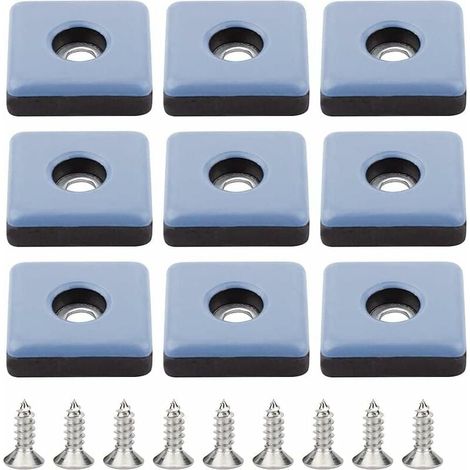 24er-set Teflon-möbelgleiter – 25 Mm Stuhlbeine Mit Schrauben, Quadratische Zum Anschrauben Geeignete Stuhlgleiter – Geeignet Für Bürostühle Und Holzfliesen
