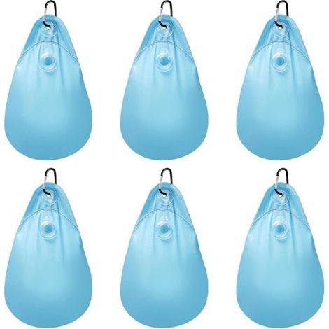 6er-set Wasserbeutel Für Poolabdeckungen Mit Haken, Schwere Wassersäcke Für Poolabdeckung, Aus Pvc, Auslaufsicher, Zum Aufhängen Und Befüllen, Gewichte Für Winter-poolabdeckung