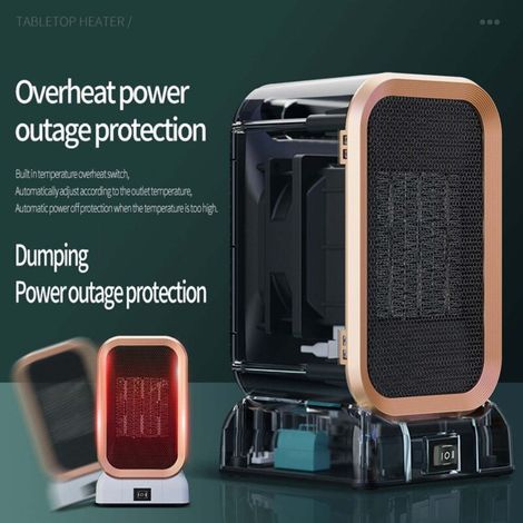 Batteriebetriebene Zusatzheizung Mit Integriertem Ventilator, Ideal Für Büro Oder Zuhause. Kleine Elektrische Heizung, Perfekt Als Geschenk Für Studentenzimmer.