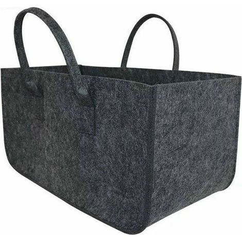 Korb Für Brennholz Und Tragetasche Aus Filz, Extra Großer Kaminholzsack, Transporttasche Für Holz, Ideal Für Innenräume Und Camping