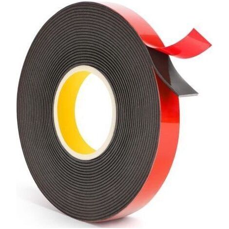 Ruban Doppelseitig Extra Stark, 15 Mm X 10 M, Acrylkleber, Wasserdicht, Für Büro- Und Wohnraumdekoration, Schwarz