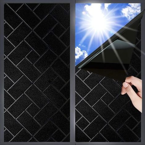 (44,3x200cm) Fensterfolie Blickschutz, Abdunkelnde Fensterfolie, Elektrostatische Glasfolie Uv-schutz, Milchglas-effekt Folie Für Büro, Zuhause, Badezimmer