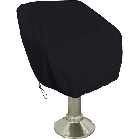 Set Aus 1 Wasserdichten, Wetter- Und Uv-beständigen Bootsitzbezügen – Schutzhülle Für Pontonboote – Aus 420d Oxford-gewebe – Schwarz – 56 X 61 X 64 Cm